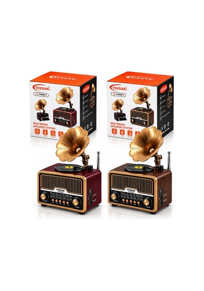 Solar - İbreli Gramafon Radyo - Retro Am - Fm - Sw Usb - Type-c Sarjlı Bt - Tf - Usb Speaker Yg-7020
