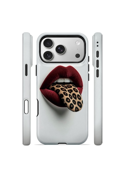 Velvoria Valestra Leopar Dudak Apple iPhone Uyumlu 17 Pro Darbe Korumalı Kılıf Valestra Select - Leopar Dudak