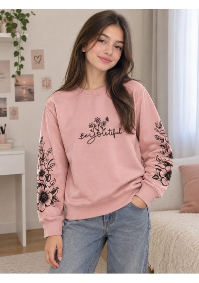 Papatyatrend Kız Çocuk Sweat Gülkurusu