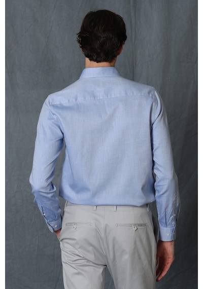 Lufian Daniel Erkek Smart Gömlek Slim Fit Mavi