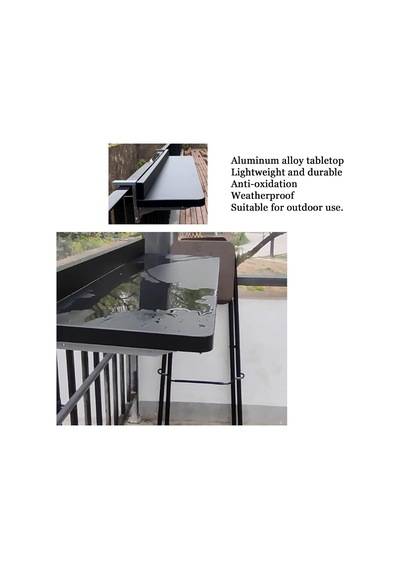 Dış Mekan Katlanır Yan Sehpa - Balkon Veranda Duvar Masası, Kompakt Ve Yerden Tasarruf Sağlayan Bahçe Masası, Bah Diğer