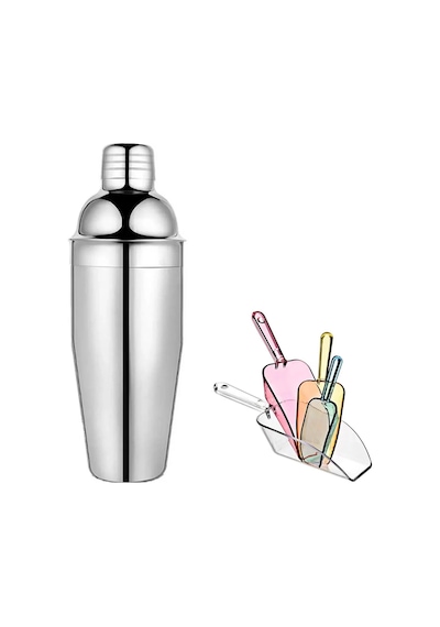 Shaker 350 Ml Metal + Buz Küreği Adet Süzgeçli Bar Shaker Kokteyl