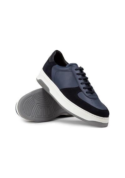 Deery Hakiki Süet Mavi Erkek Sneaker Ayakkabı - 01965Mmvıe02 Mavi