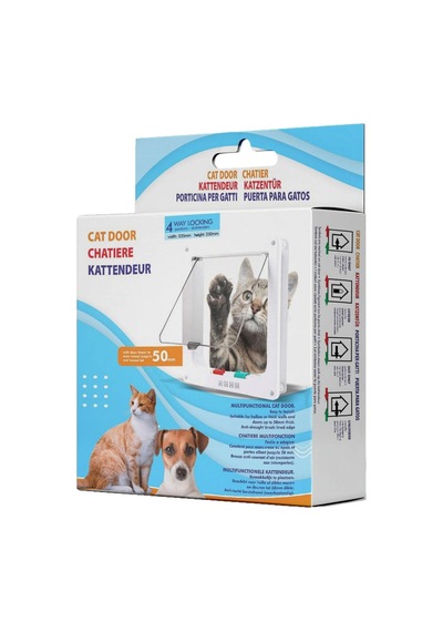 Miapet Kedi Köpek Kapısı 4 Yollu 25x23,5x5 Cm Siyah