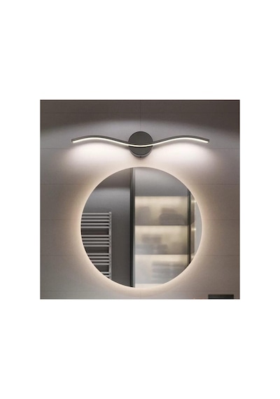 Diana Modern Tasarım Siyah Renk Gün Işığı Ledli Banyo - Mutfak - Salon Led Duvar Aplik Çok Renkli