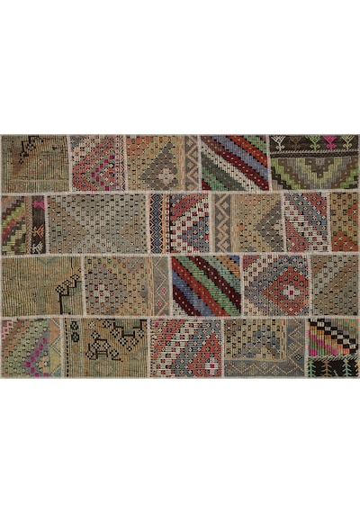 Eşsiz Güzelliğe Sahip Patchwork El Dokuma Halı 160 X 230 Cm 6080