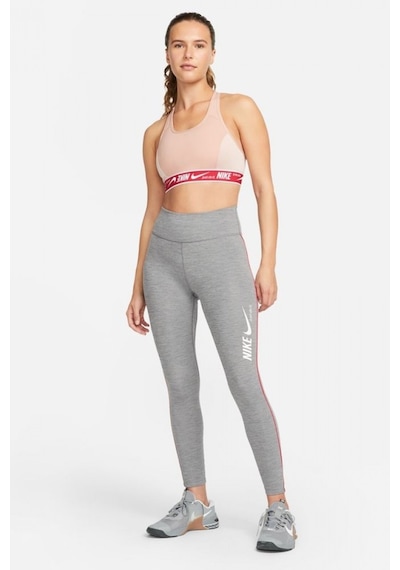 Nike One Dri Fit Training Printed Grey Leggings Toparlayıcı 2 İç Cepli Gri Tayt