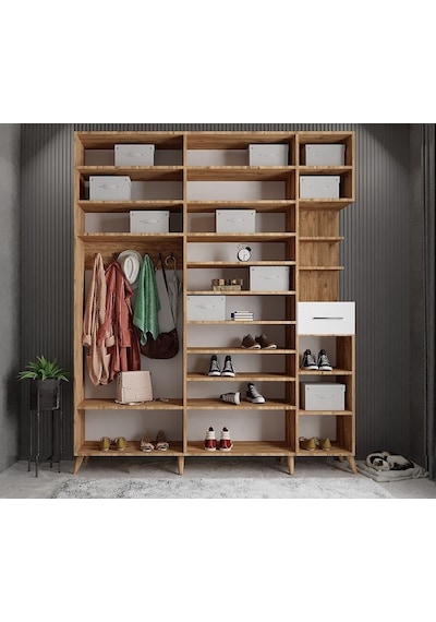 Açelya Portmanto Vestiyer Çam Beyaz225cm M10