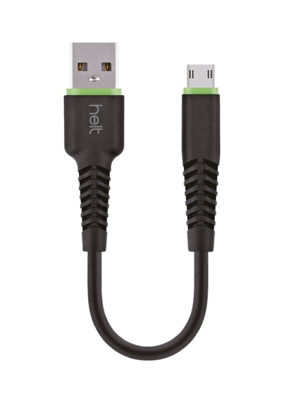 Helt Ht-dc12 Plastik 20 Cm Usb Şarj Ve Data Kablosu Siyah