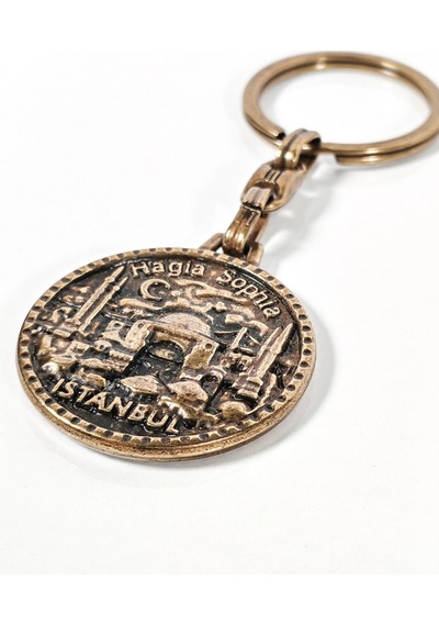 Antik Bronz Ayasofya Hagia Sophia Figürlü Metal Anahtarlık İstanbul Un Tarihi Ve Ruhunu Taşıyan Çok Renkli