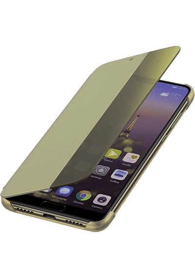Huawei Y6 2018 Yarım Cam Kapaklı Kılıf Kahverengi