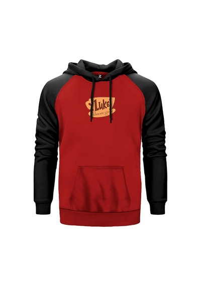 Glimore Girls Luke's Kırmızı Renk Reglan Kol Sweatshirt Kırmızı
