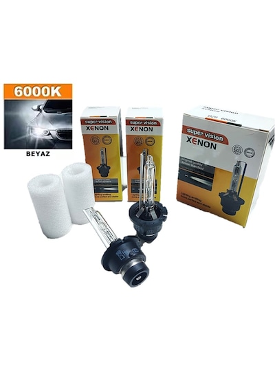 2 Adet D2s Hıd Xenon Far Ampulü 12v/35w 6000k Beyaz