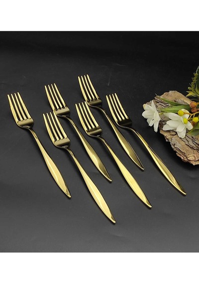 Carmen Titanyum Gold 6 Adet Yemek Çatal