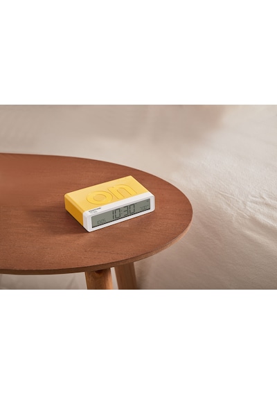 Lexon X Pantone Flip Klasik Şarj Edilebilir Alarm Saat Sarı