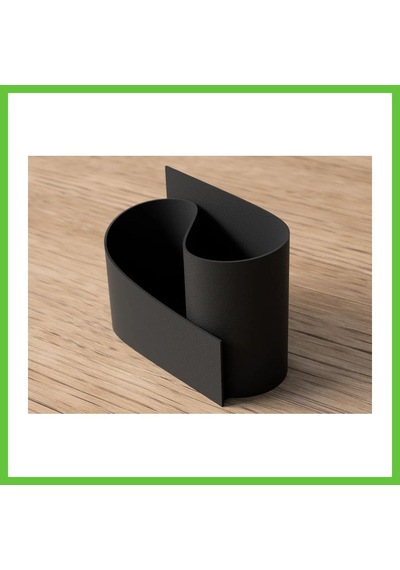 Bezos 3d Baskı Kavisli Diş Fırçası Ve Küçük Eşya Tutucu Masa Ve Banyo Organizeri Modern Minimal Düzenleyici - Siyah Dmc
