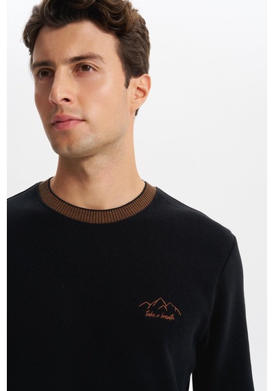 AR-MA Arma Erkek Regular Fit Örme Selanik Sweatshirt %65 Pamuk %35 Polyester, Karbon Fırçalı, Basic Bisiklet Yaka K30124698902 Siyah AR-MA Arma Erkek Regular Fit Örme Selanik Sweatshirt %65 Pamuk %35 Polyester, Karbon Fırçalı, Basic Bisiklet Yaka K30124698902 Siyah
