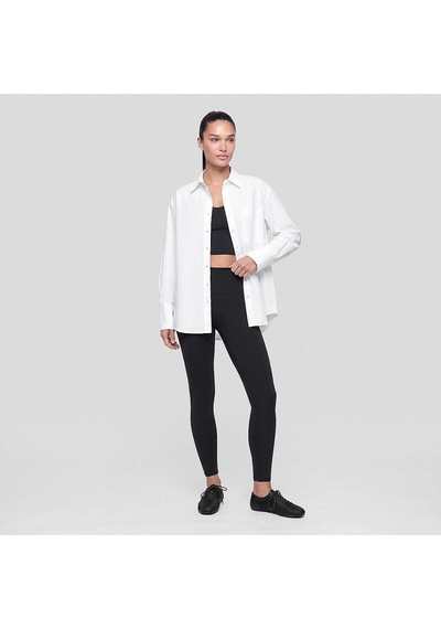 Qua Home Nora Kadın %100 Pamuklu Oversize Gömlek Beyaz