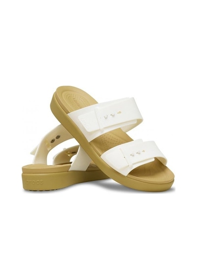 Crocs Brooklyn Buckle Low Low Kadın Terlik-32846 Beyaz
