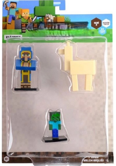 3d Toppeez 3'lü Figür Seti Seri 2 Minecraft