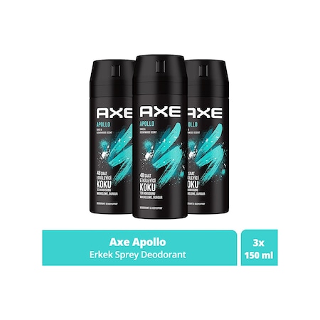 Axe Apollo Erkek Deodorant & Bodyspray 3 x 150 ML