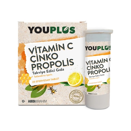 You Plus Vitamin C Çinko Propolis 20 Efervesan Tablet