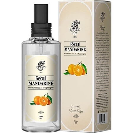 Rebul 80 Derece Mandarine Kolonyası Sprey Cam Şişe 100 ML