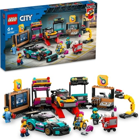 LEGO® City Araç Modifiye Atölyesi 60389 6+ Yaratıcı Oyuncak Yapım Seti - 507 Parça