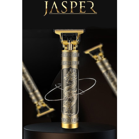 Jasper Metal Gövdeli T-bıçak Saç Ense Sakal Lazer Tıraş Makinesi