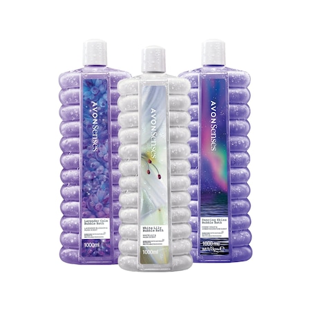 Avon Senses Zambak Ahududu + Lavanta + Menekşe Kokulu Banyo Köpüğü 3 x 1 L