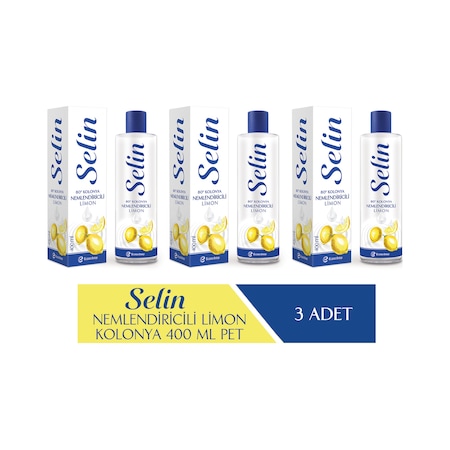 Selin 80 Derece Nemlendiricili Limon Kolonyası 3 x 400 ML