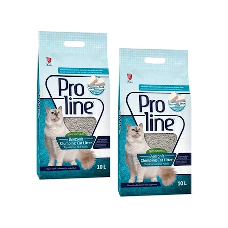 Pro Line Marsilya Sabun Kokulu İnce Topaklaşan Bentonit Kedi Kumu 2 x 10 L