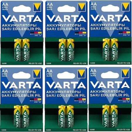 Varta 56706 2100 mAh AA Ni-MH Şarj Edilebilir Kalem Pil 2 x 6'lı