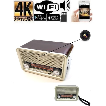 Nostalji Radyo Wifi Kamera Bakıcı Kamerası 7/24 Uzaktan İzleme