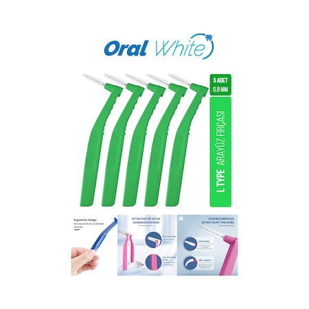 Oral White Arayüz Fırçası Yeşil 0.8 Mm Cleaning Pro 5 Adet