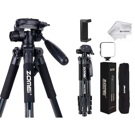 Zomei Q111 5kg 145cm Profesyonel Tripod + Mini 49 Led Light