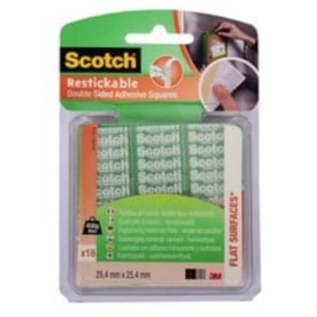 3M Scotch Çift Taraflı Yapışıp Çıkabilen Şeffaf Kareler 24Mmx24Mm