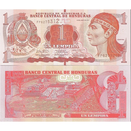 Honduras 1 Lempira Yabancı Kağıt Para Çil Unc Koleksiyon Para