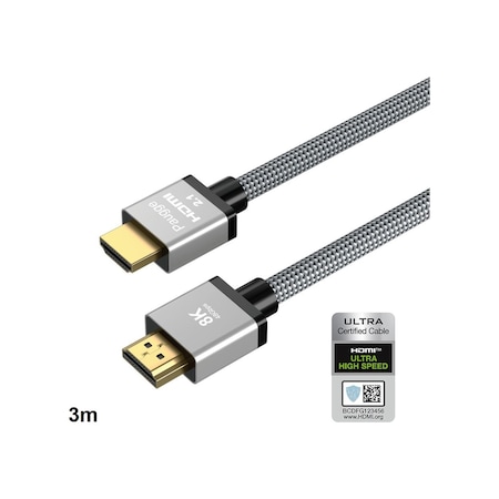 Paugge Ultra Sertifikalı 8K 60Hz. 4K 120Hz Hdmi 2.1 Kablo 3M