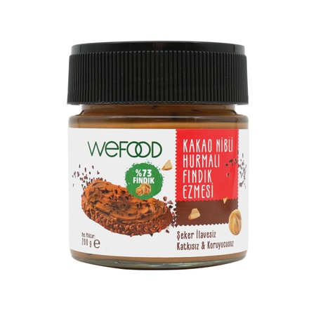 Wefood Kakao Nibli Hurmalı Fındık Ezmesi 200 G