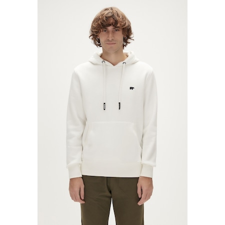 Bad Bear Simple Hoodie Off-white Beyaz Erkek Kapüşonlu Sweatshirt-beyaz