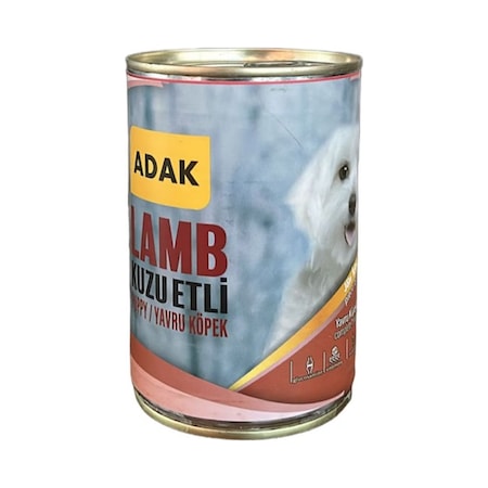 Adak Kuzu Etli Yavru Köpek Konservesi 48 x 415 G