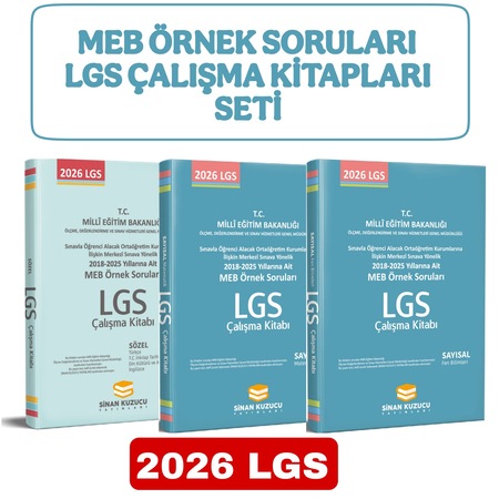 Meb Örnek Soruları Lgs Çalışma Kitapları Seti Sayısal - Sözel Sinan Kuzucu Yayınları