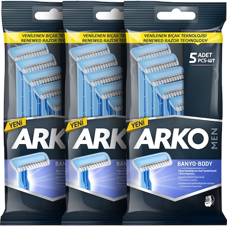 Arko Men Banyo Tıraş Bıçağı 3 x 5'li