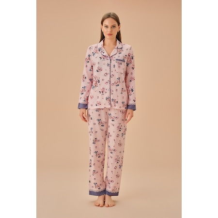 Suwen Emily Maskülen Pijama Takımı Sh25171660b334 Pembe