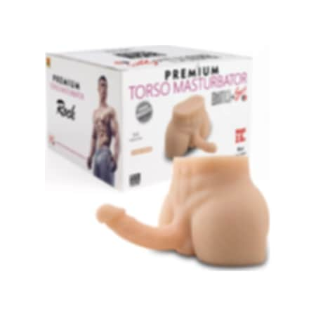 Zaga Oyun Premium Torso Masturbator Rock - Anal Girişli 17 CM Yapay Penisli Erkek Realistik Yarım Vücut Manken