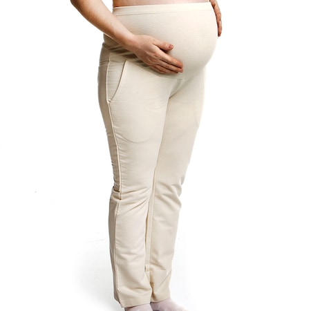 Baby Mom Hamile Geniş Paça Pantolon 23YBMMAHMP002 Ekru