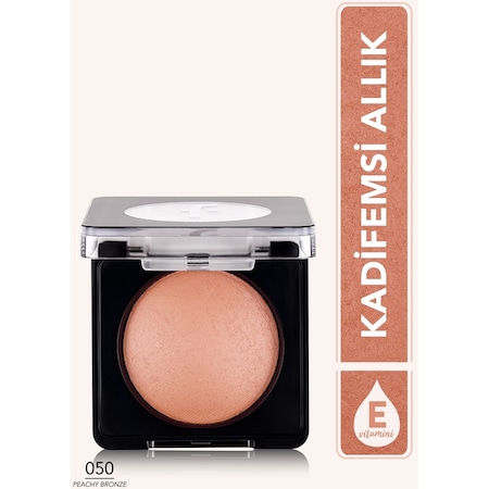 Flormar Işıltılı Fırınlanmış Allık - Baked Blush-On - 050 Peachy Bronze - 8682536051477