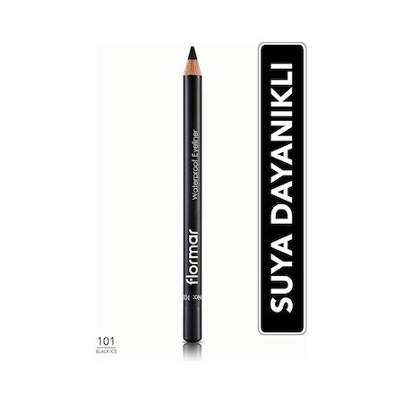 Flormar Waterproof Eyeliner Suya Dayanıklı Kajal Göz Kalemi 101 Black Ice