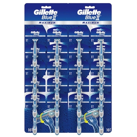 Gillette Blue2 Maximum Tıraş Bıçağı Kartela 2 x 10'lu